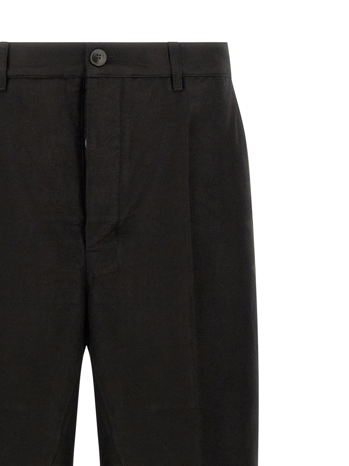 Rick Owens Schwarze Ramie Freizeithose