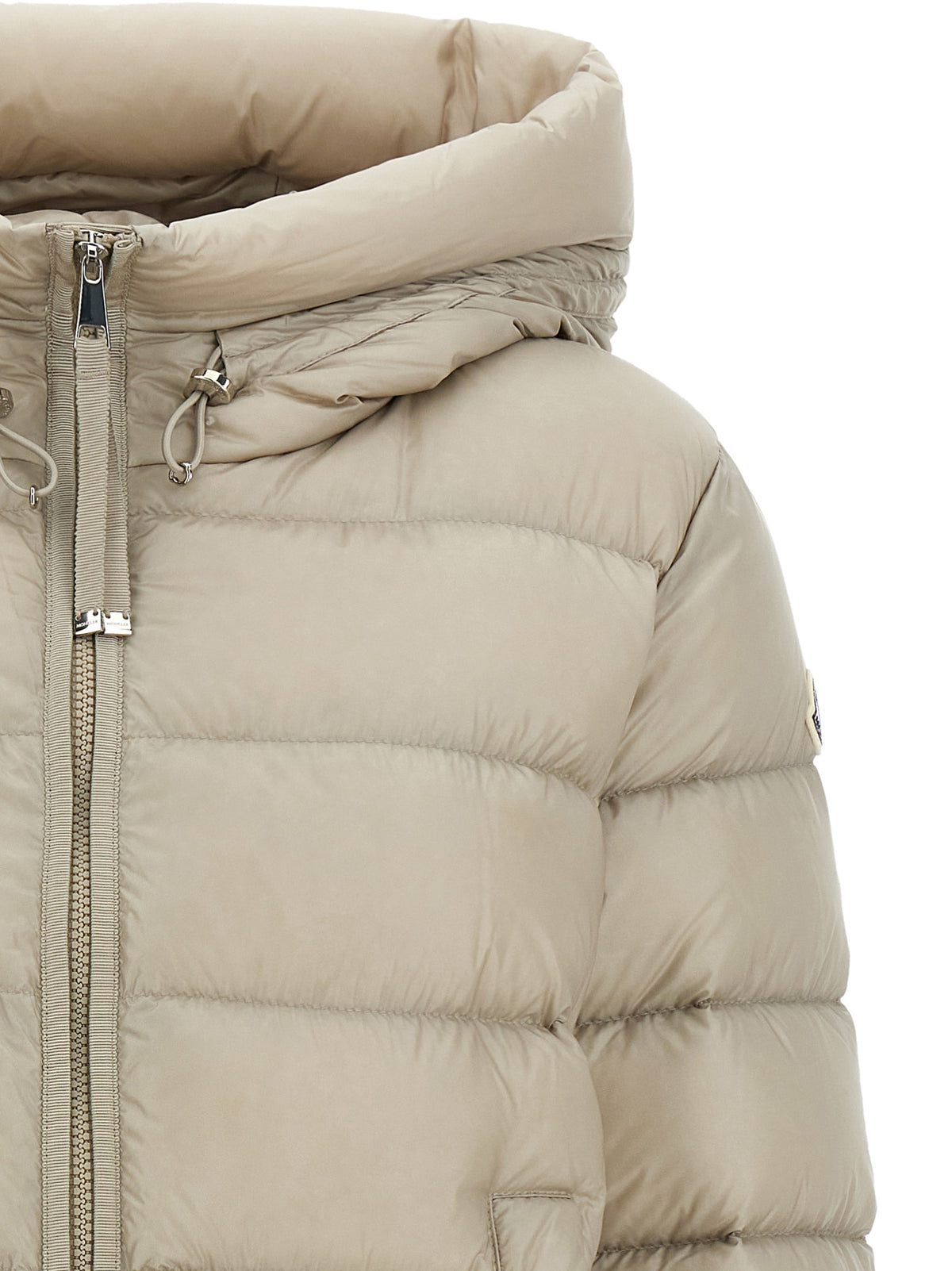 Moncler Beige Polyamid Steppjacke