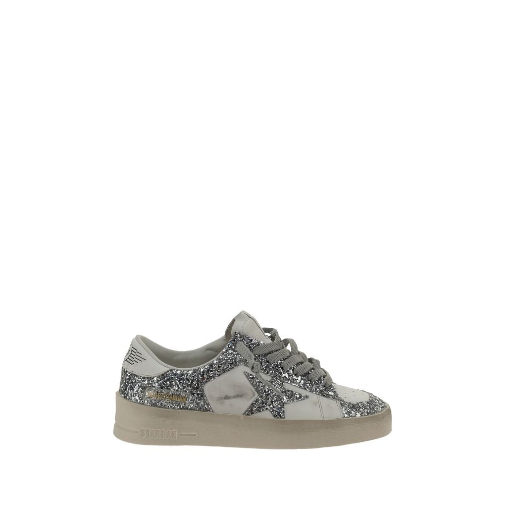 Golden Goose Graue Bos Taurus Kalbsleder Low-Top-Sneaker