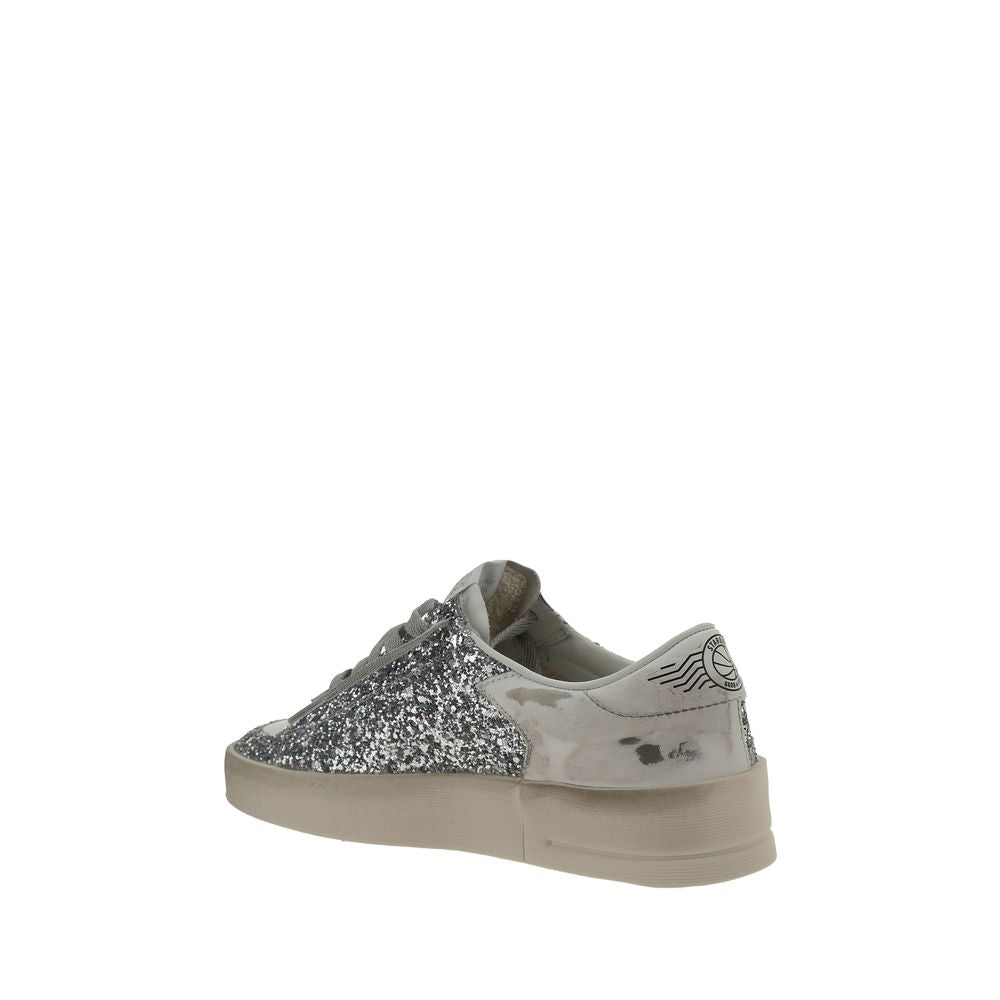 Golden Goose Graue Bos Taurus Kalbsleder Low-Top-Sneaker