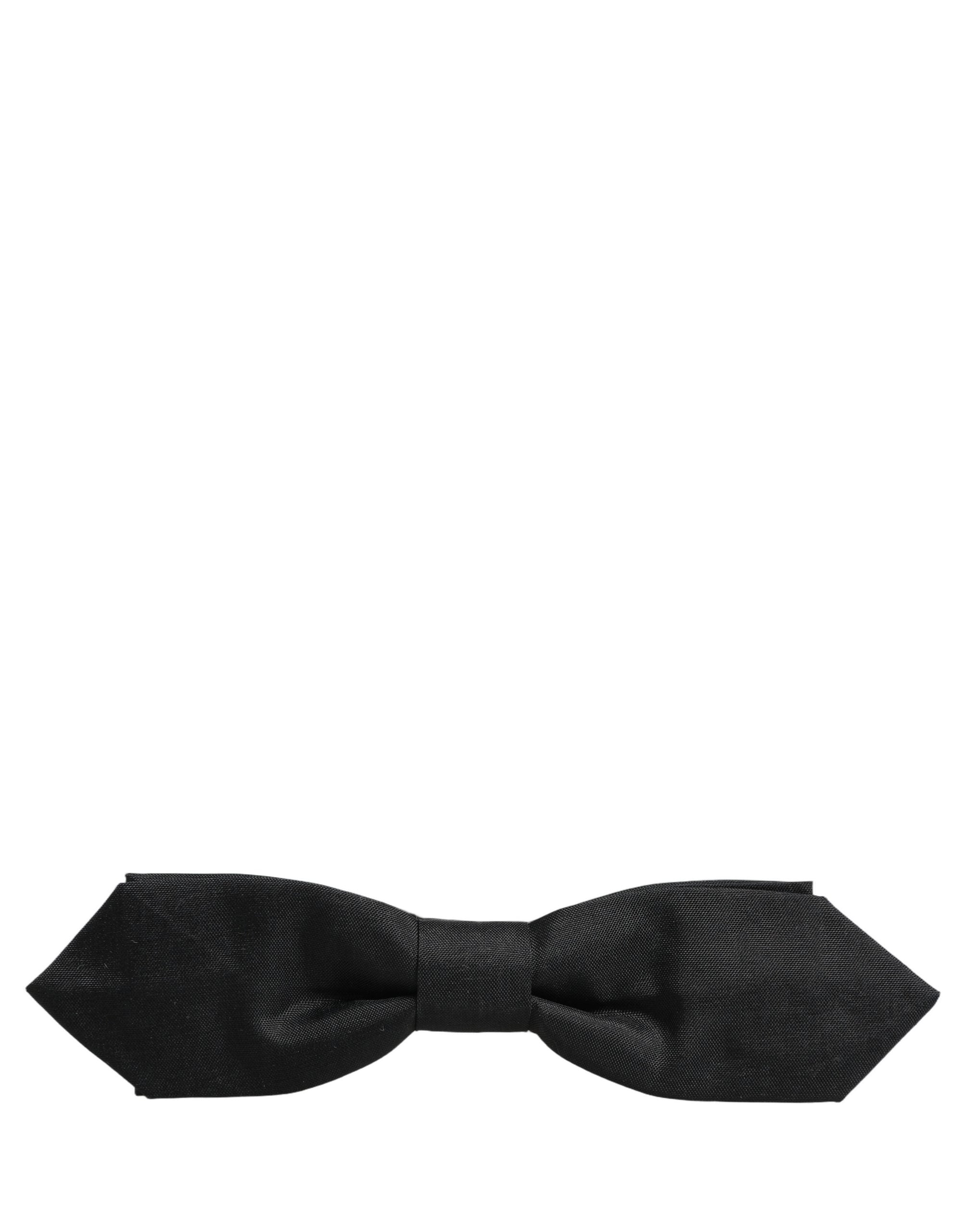 Dolce & Gabbana Herren Schwarze Polyester Krawatte mit verstellbarem Band