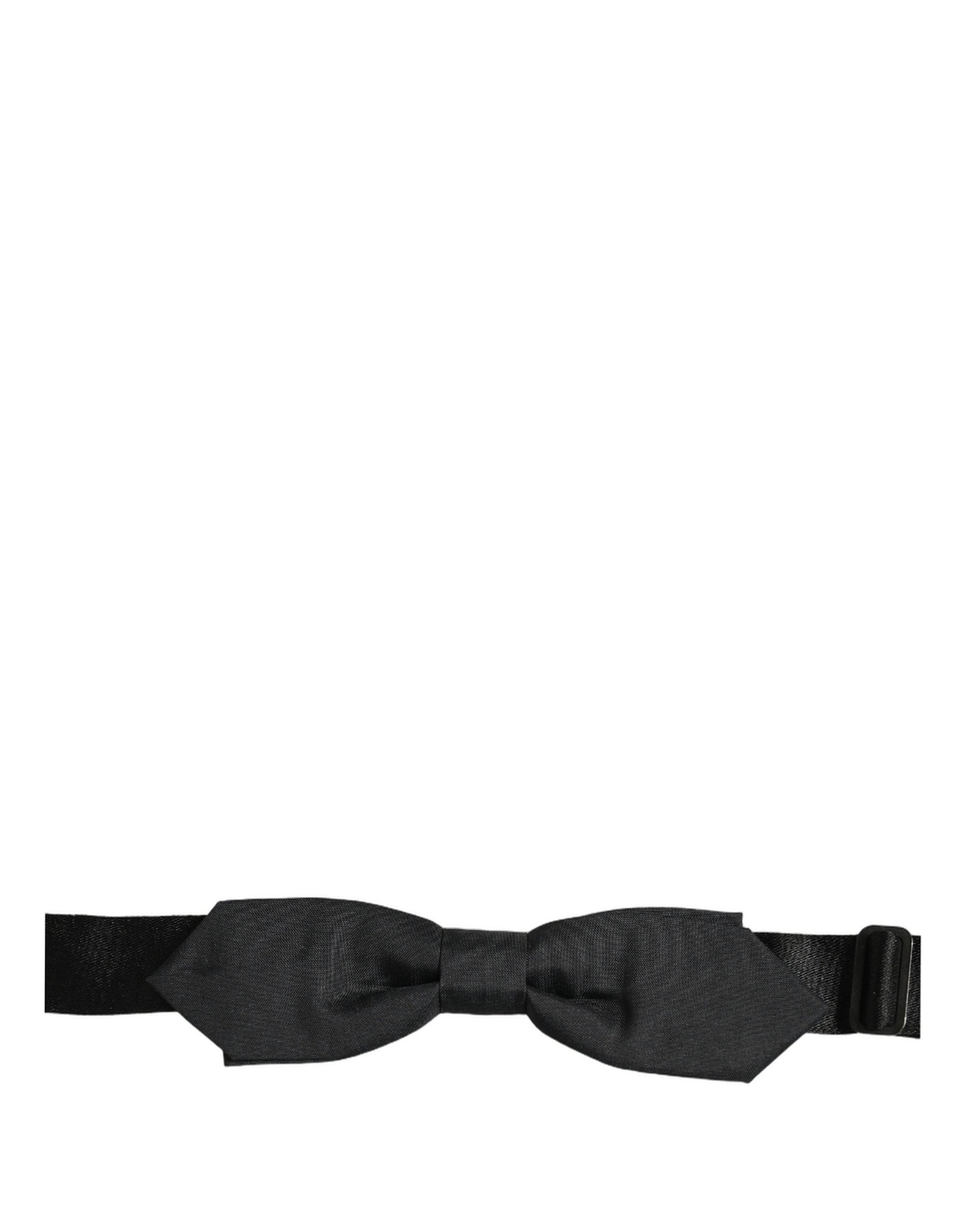 Dolce & Gabbana Herren Schwarze Polyester Krawatte mit verstellbarem Band
