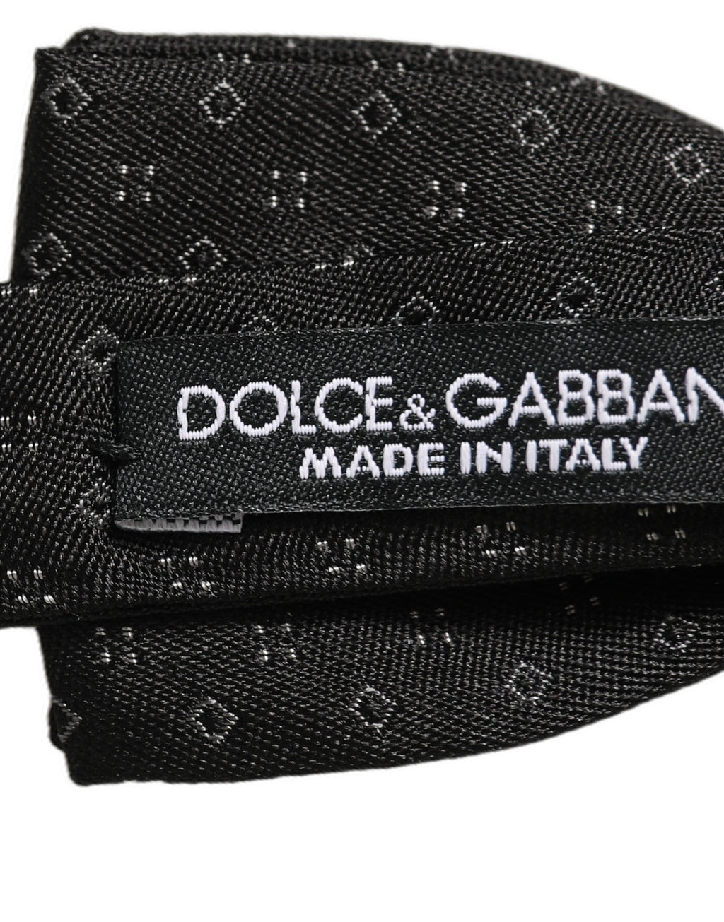 Dolce & Gabbana Verstellbare Papillon-Fliege mit schwarzem Rautenmuster