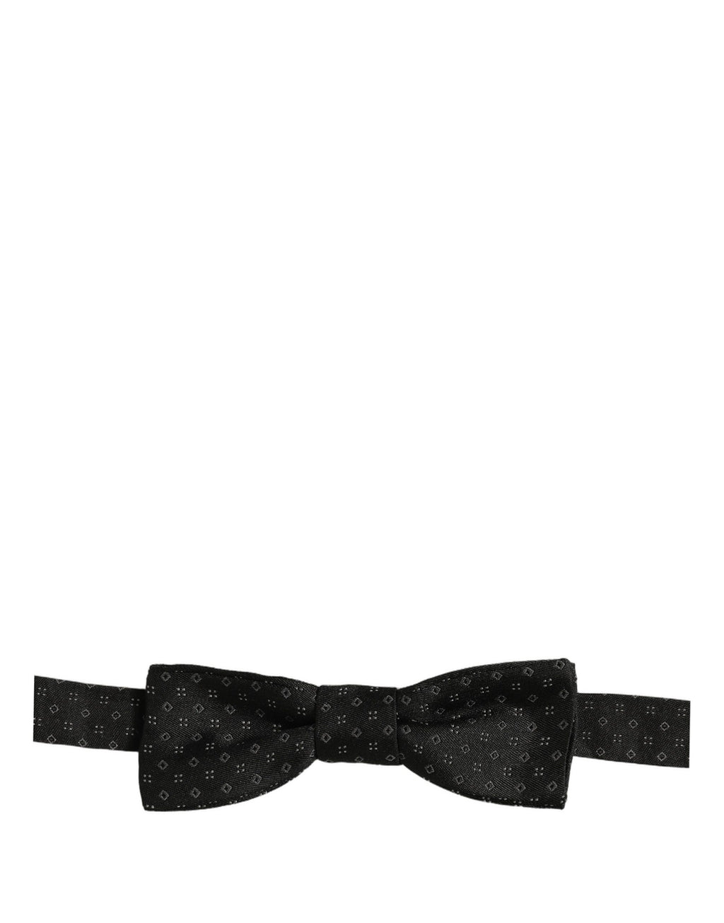 Dolce & Gabbana Verstellbare Papillon-Fliege mit schwarzem Rautenmuster