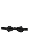 Dolce & Gabbana Herren Schwarze 100% Seide Verstellbare Krawatte Fliege