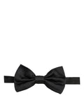 Dolce & Gabbana Herren Schwarze 100% Seide Verstellbare Krawatte Fliege