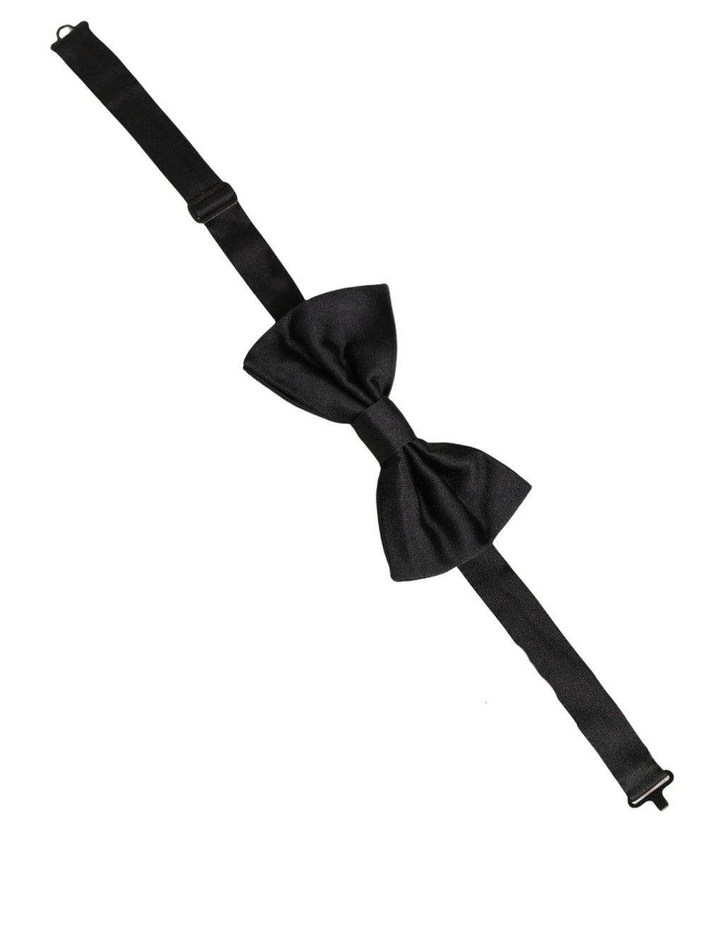 Dolce & Gabbana Herren Schwarze 100% Seide Verstellbare Krawatte Fliege