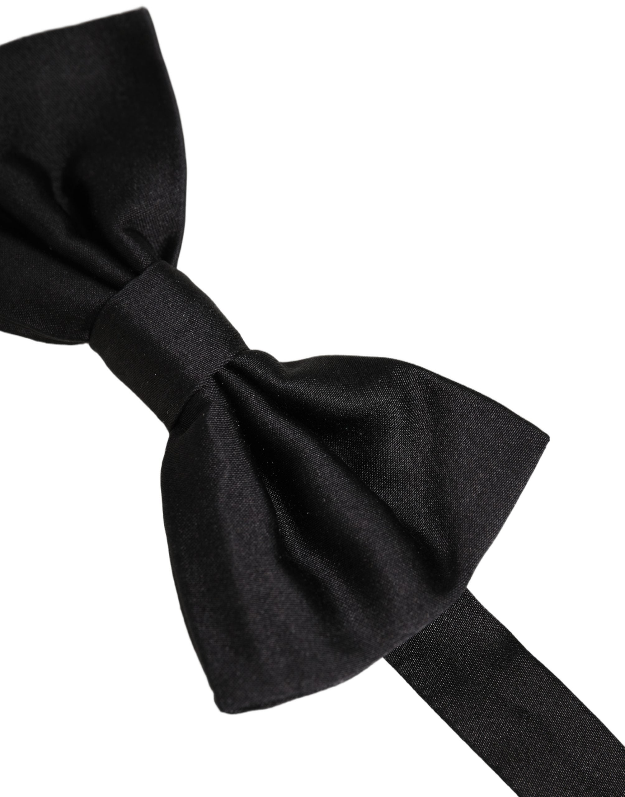 Dolce & Gabbana Herren Schwarze 100% Seide Verstellbare Krawatte Fliege
