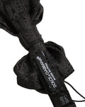Dolce & Gabbana Herren Schwarze Paisley Seide Verstellbare Krawatte Fliege