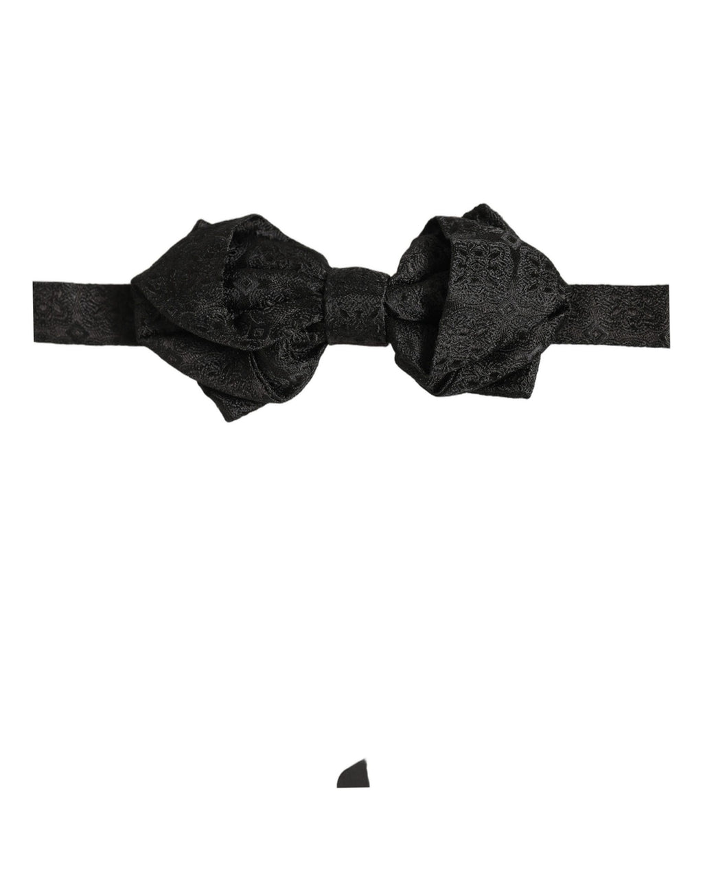 Dolce & Gabbana Herren Schwarze Paisley Seide Verstellbare Krawatte Fliege
