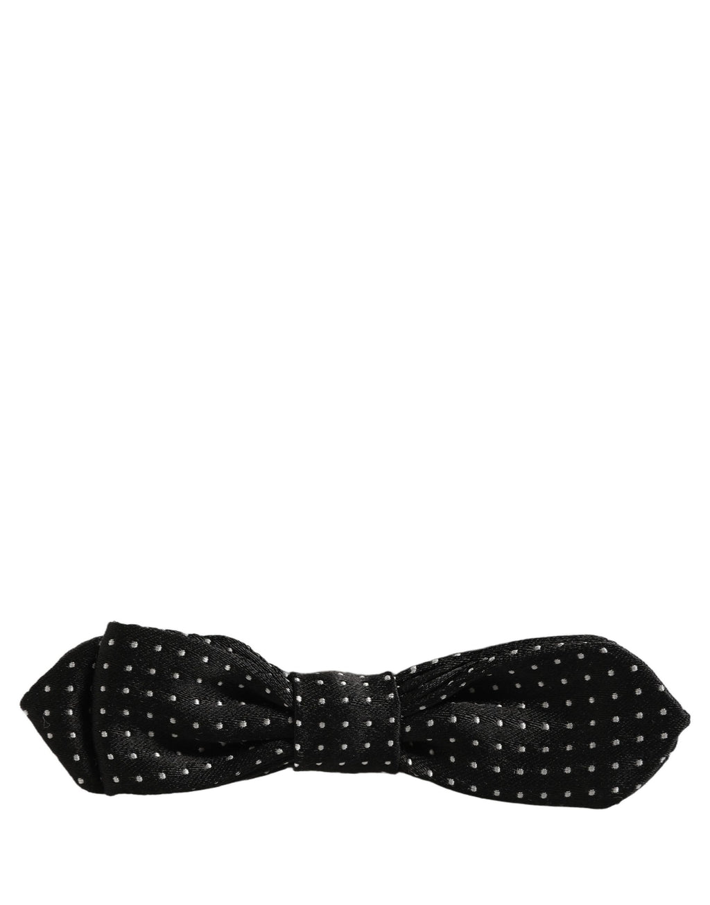 Dolce & Gabbana Schwarze und weiße gepunktete, verstellbare Papillon-Fliege