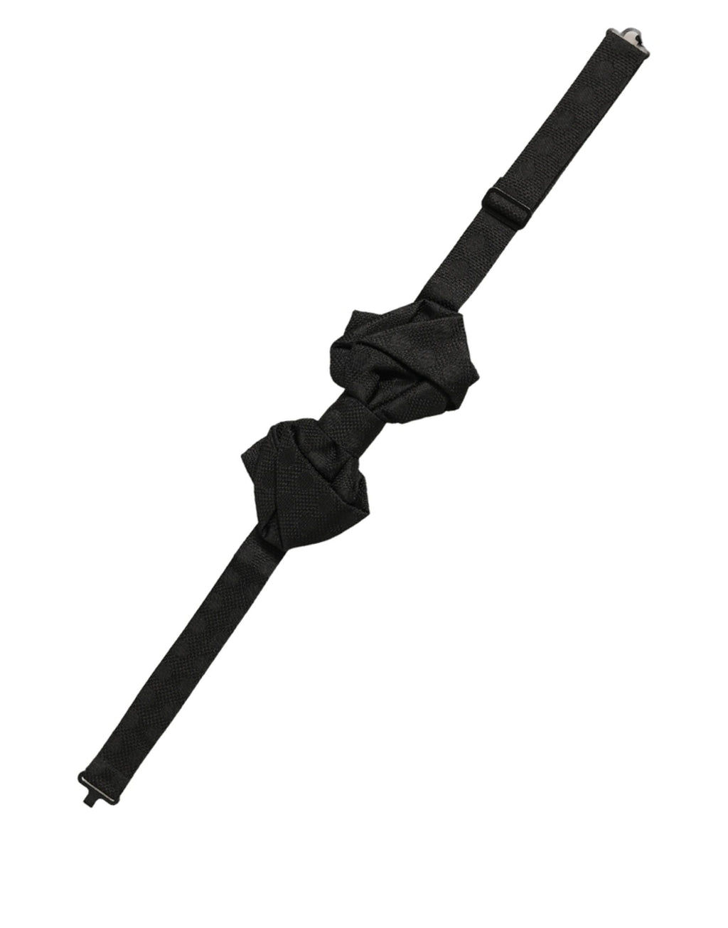 Dolce & Gabbana Herren Schwarze 100% Seide Verstellbare Krawatte Fliege