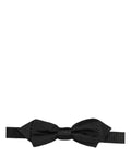 Dolce & Gabbana Herren Schwarze 100% Seide Verstellbare Krawatte Fliege