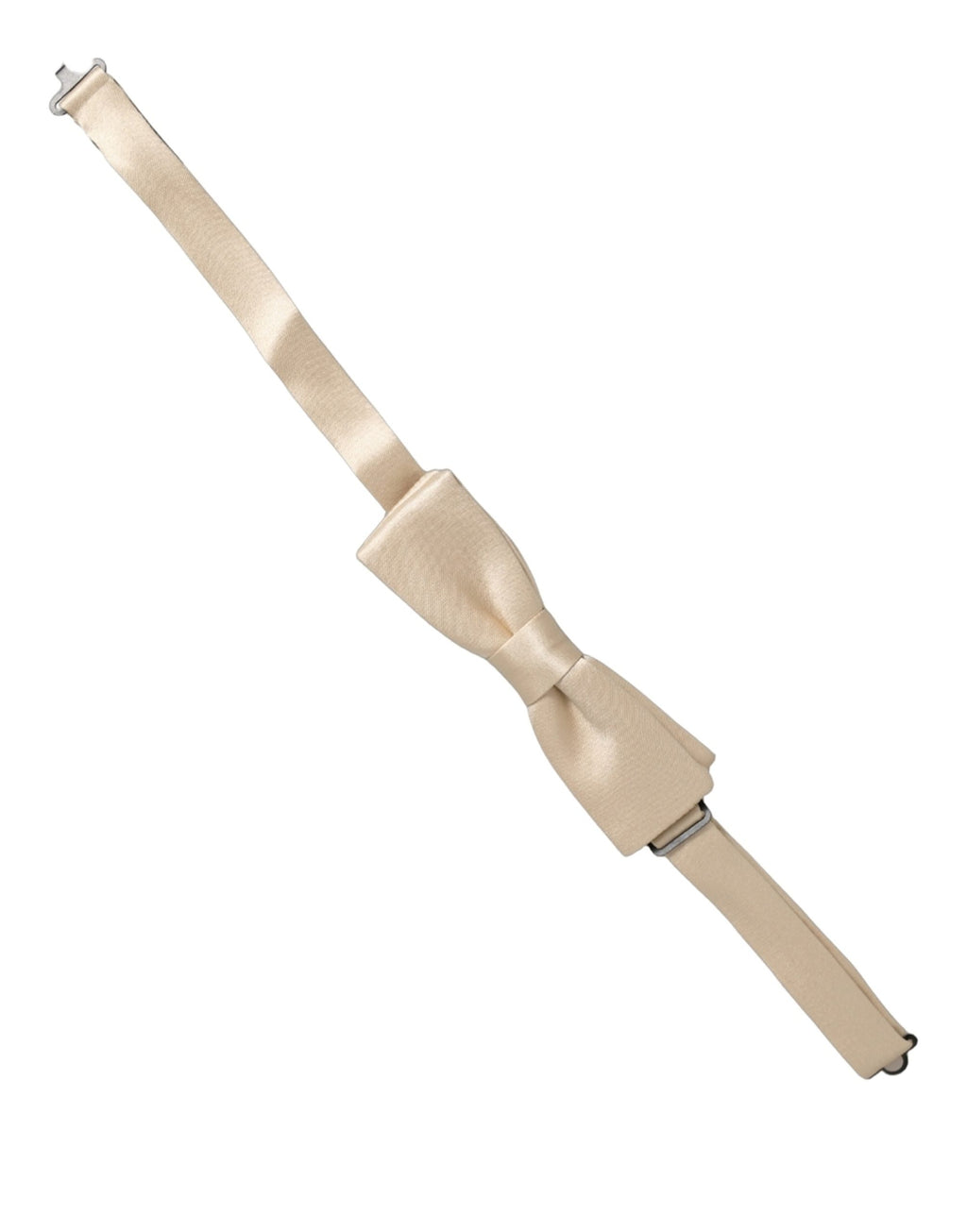 Dolce & Gabbana Herren Beige 100% Seide Verstellbare Krawatte Fliege