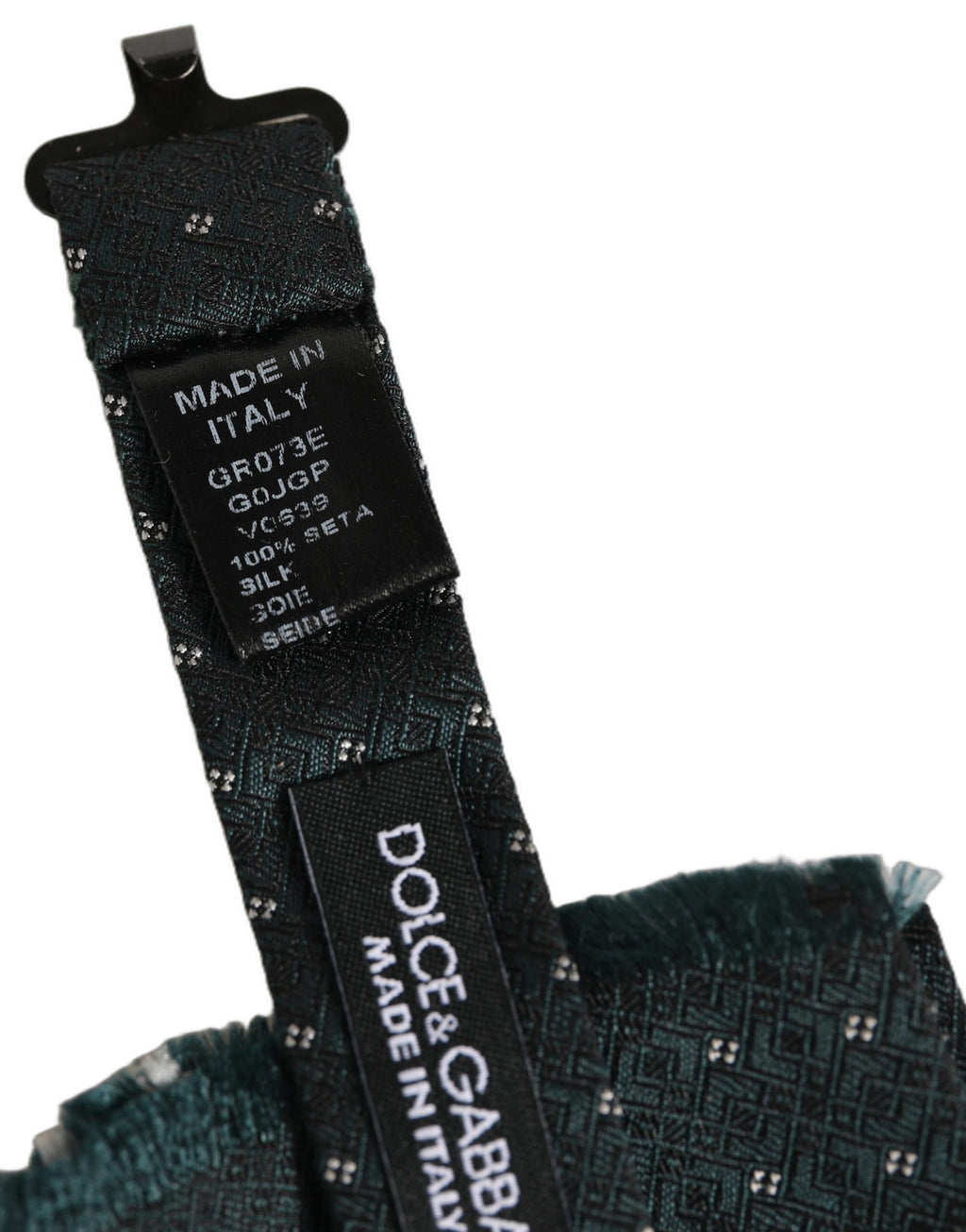 Dolce & Gabbana Herren Fliege mit grünem Muster, verstellbar