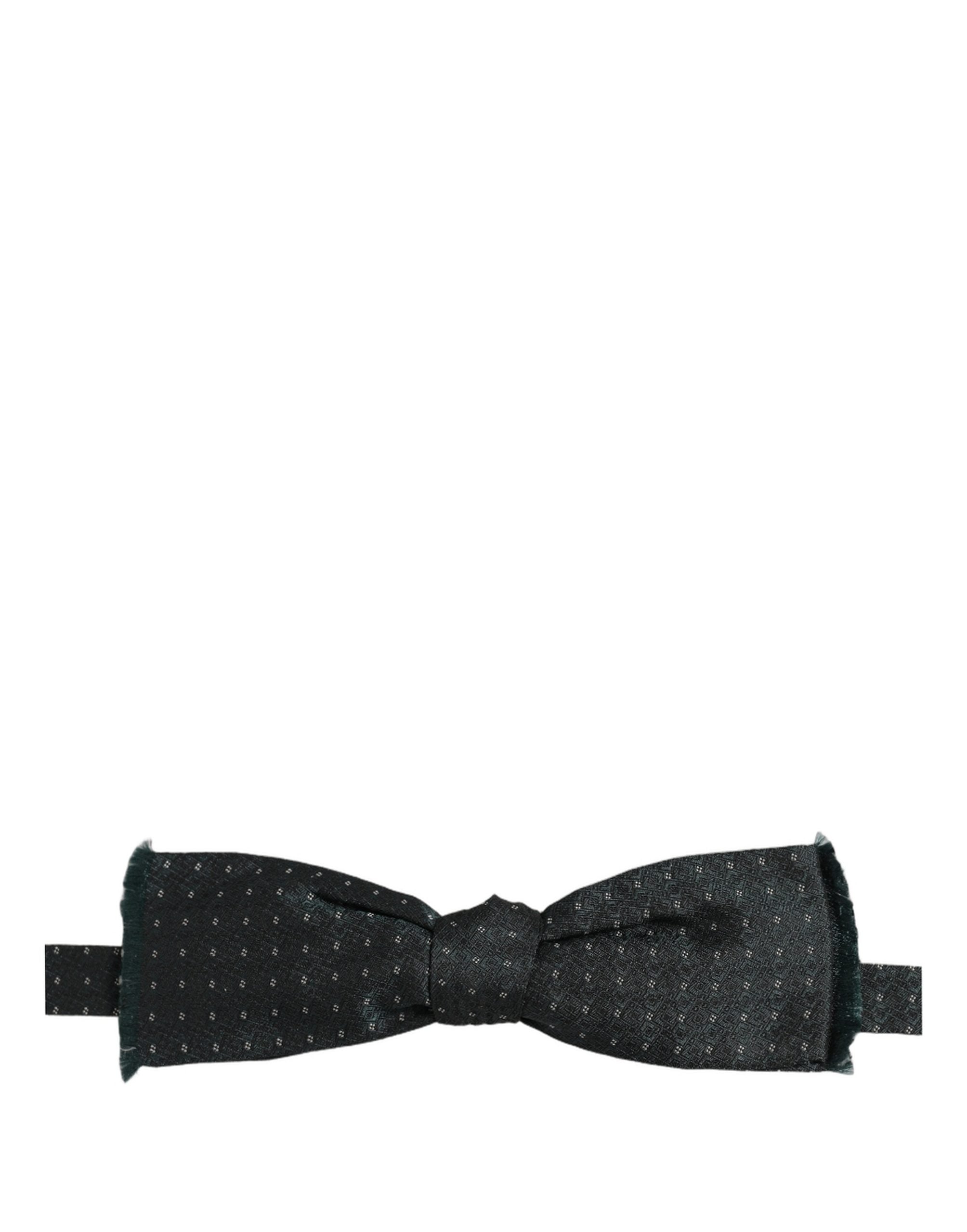 Dolce & Gabbana Herren Fliege mit grünem Muster, verstellbar