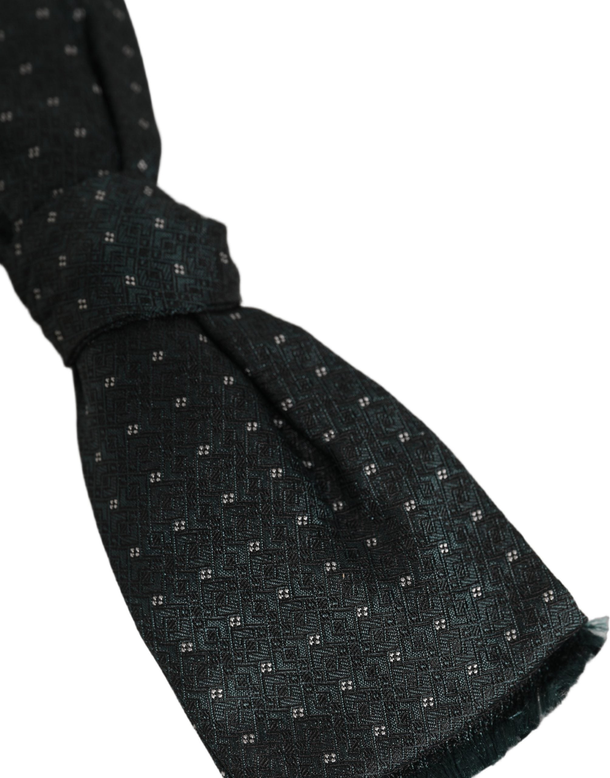 Dolce & Gabbana Herren Fliege mit grünem Muster, verstellbar