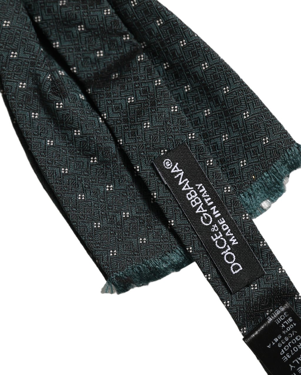 Dolce & Gabbana Herren Fliege mit grünem Muster, verstellbar