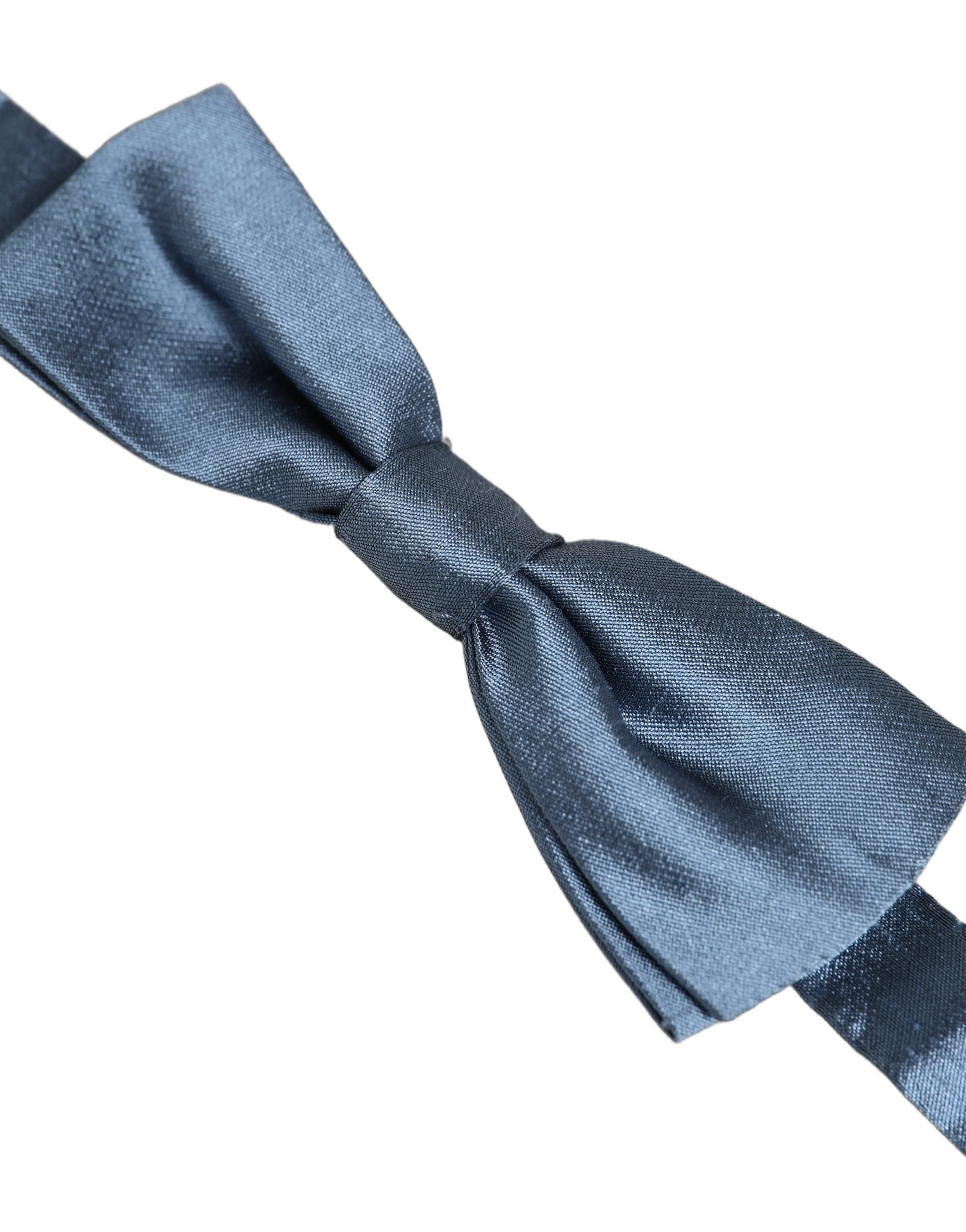Dolce & Gabbana Herren Fliege aus Seide, Hellblau, Verstellbar