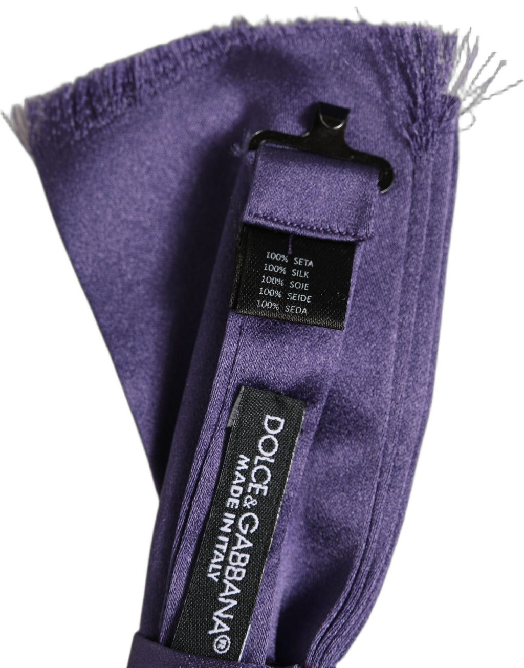Dolce & Gabbana Herren Fliege aus 100% Seide, verstellbar, Lila