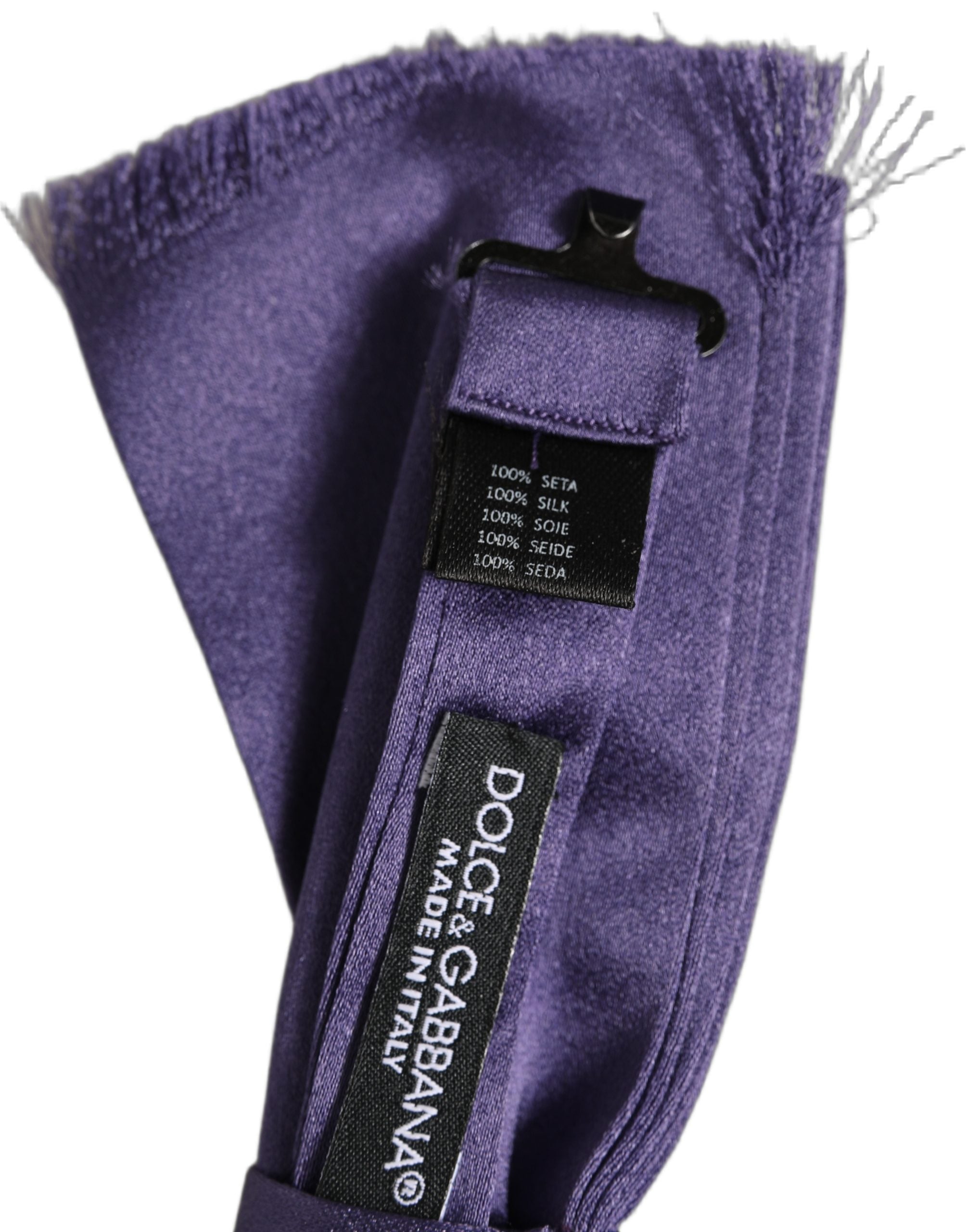Dolce & Gabbana Herren Fliege aus 100% Seide, verstellbar, Lila