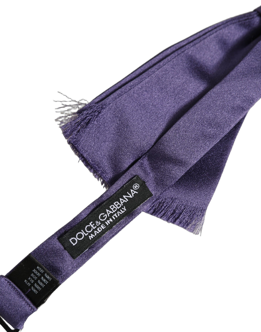 Dolce & Gabbana Herren Fliege aus 100% Seide, verstellbar, Lila