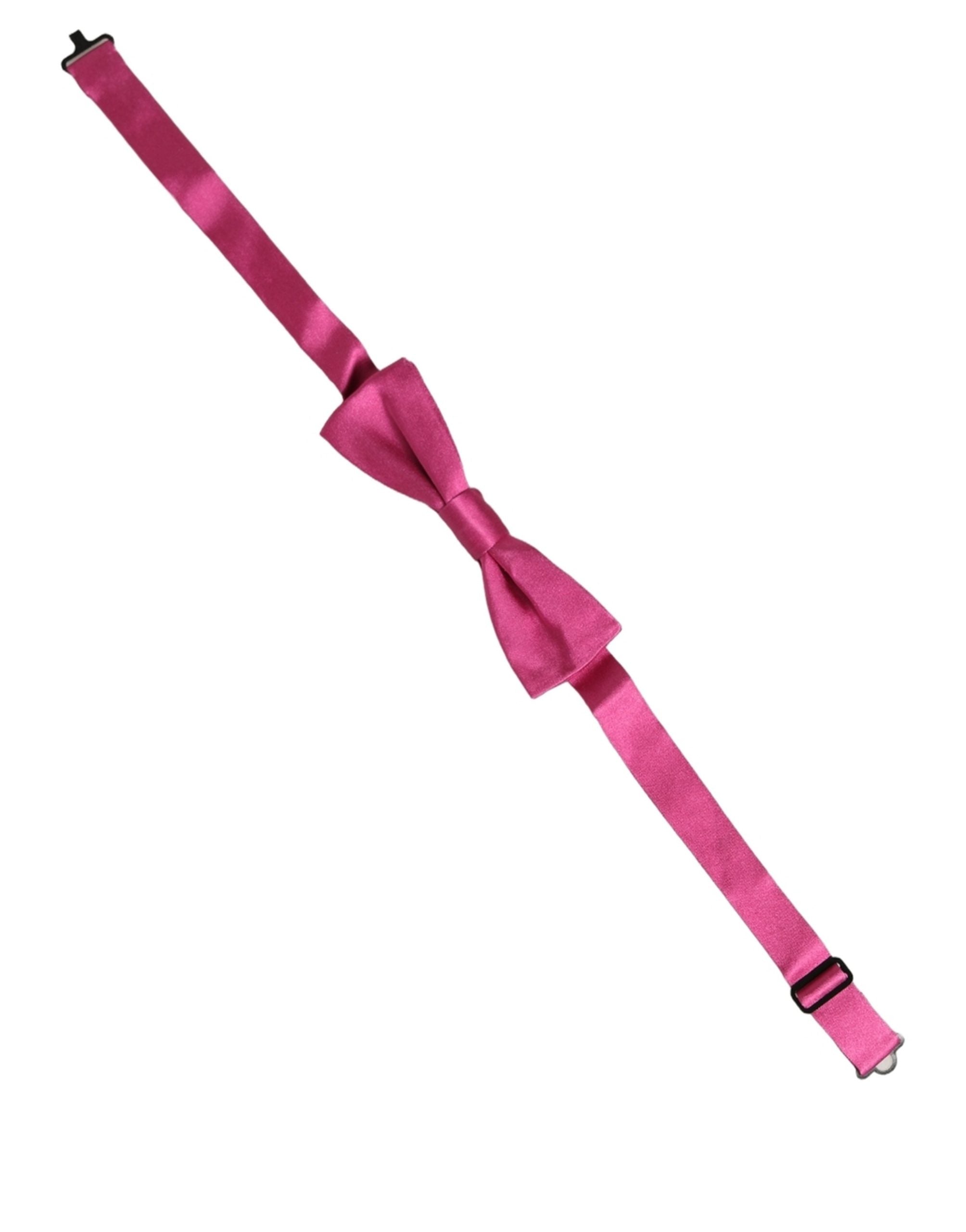 Dolce & Gabbana Herren Pinke 100% Seide Verstellbare Fliege