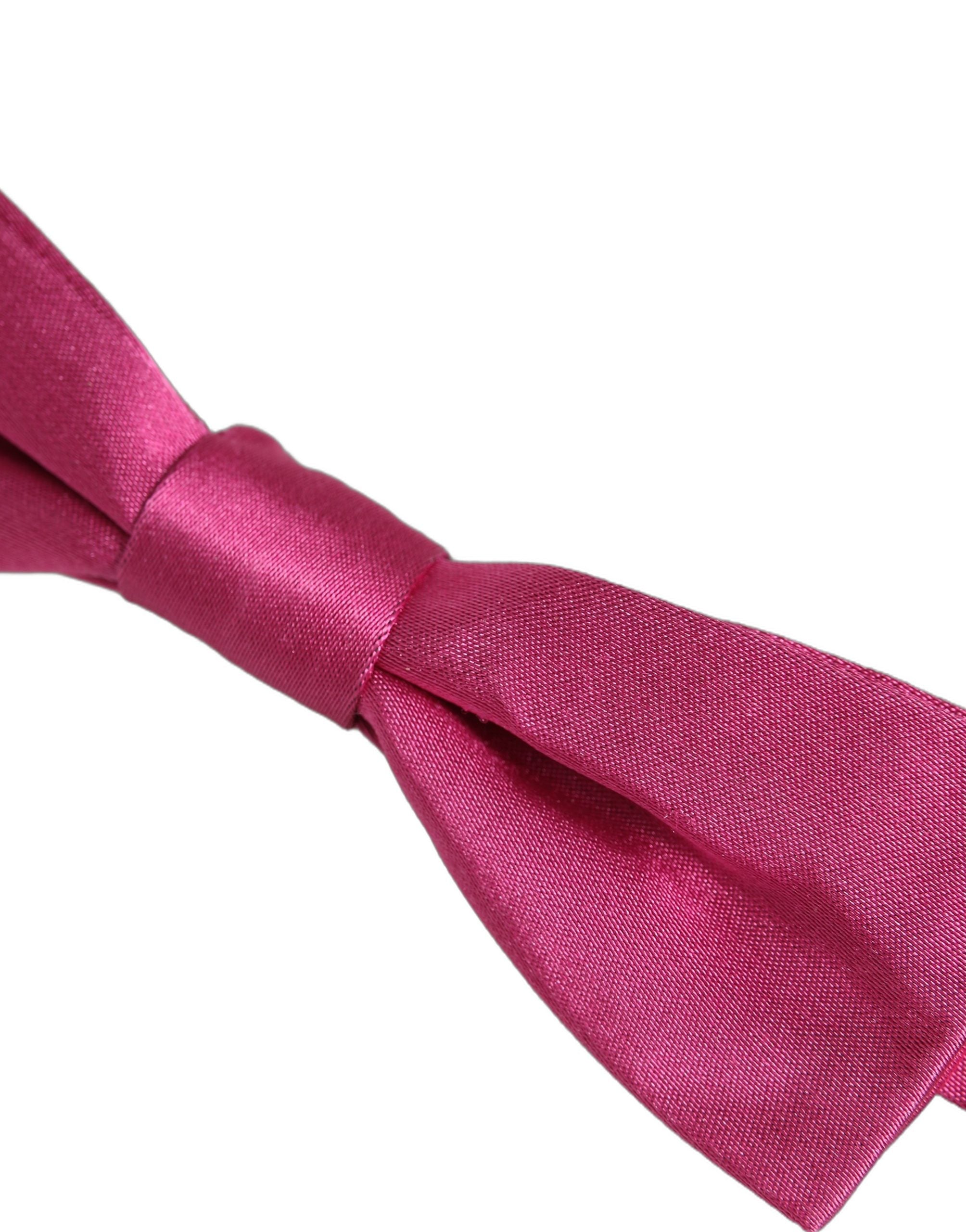 Dolce & Gabbana Herren Pinke 100% Seide Verstellbare Fliege