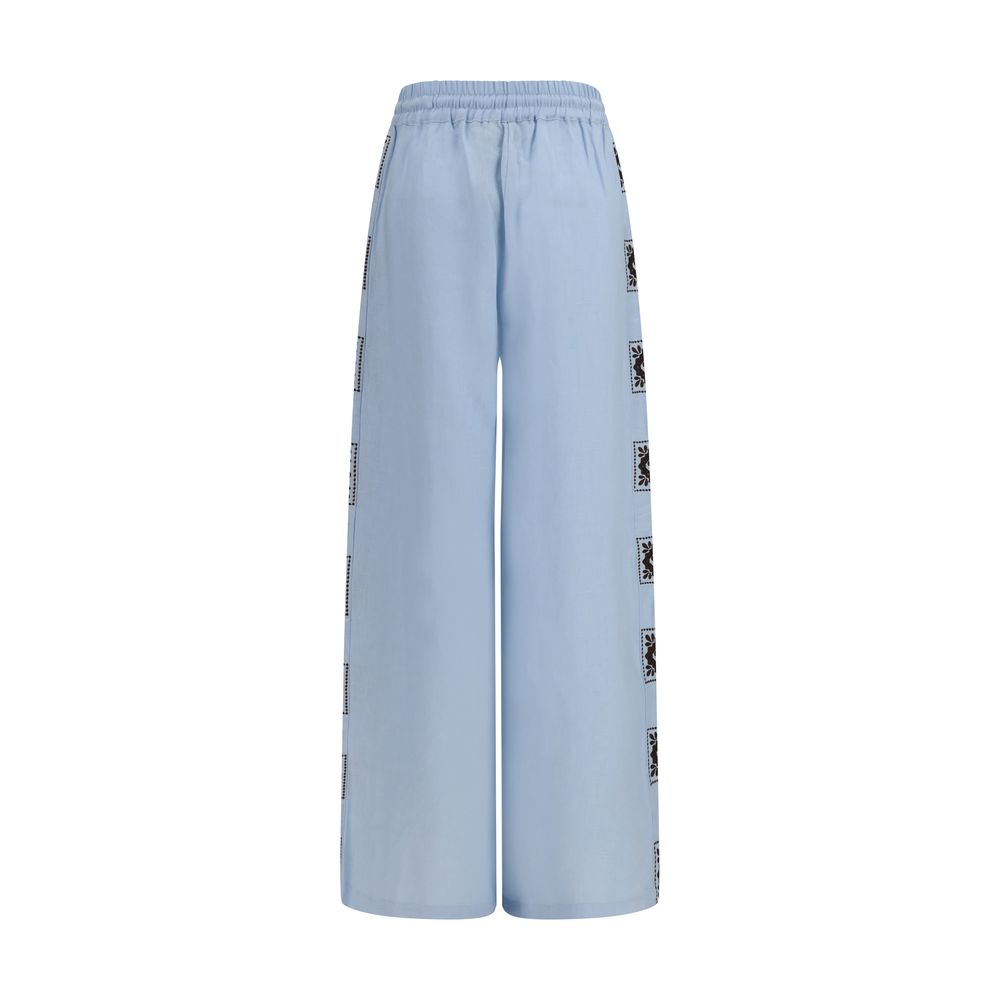Alemais Blaue Leinenhose