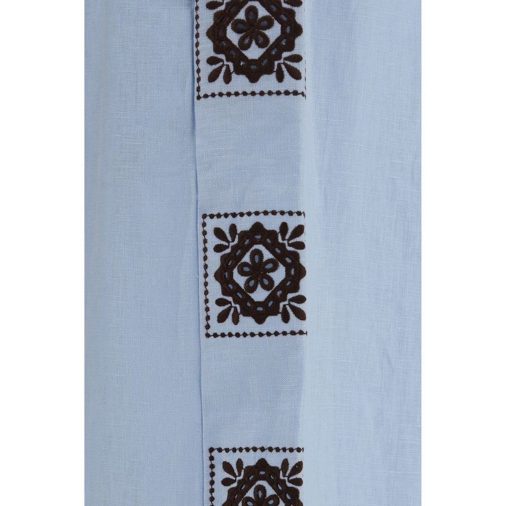 Alemais Blaue Leinenhose
