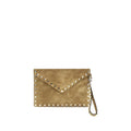 Valentino Garavani Beige Wildleder-Kupplungstasche