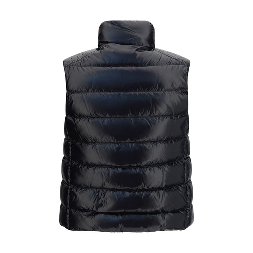 Moncler Schwarze ärmellose Jacke aus Polyamid