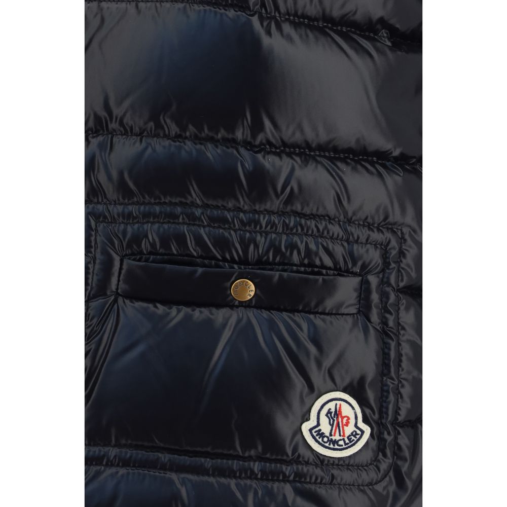 Moncler Schwarze ärmellose Jacke aus Polyamid