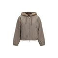 Moose Knuckles Brauner Kunstpelz-Sweatshirt