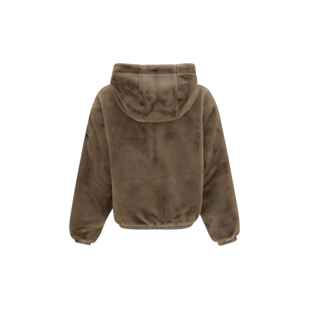 Moose Knuckles Brauner Kunstpelz-Sweatshirt