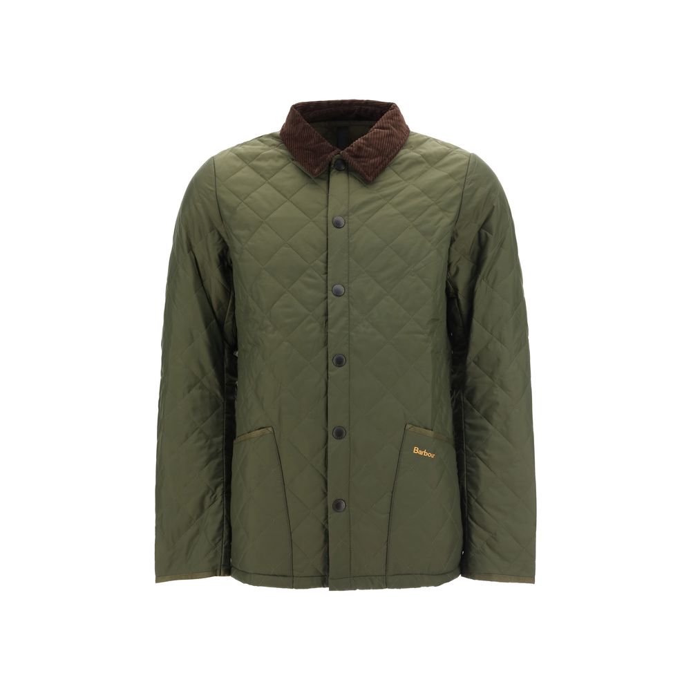 Barbour Zweifarbige Polyamid-Steppjacke in voller Länge