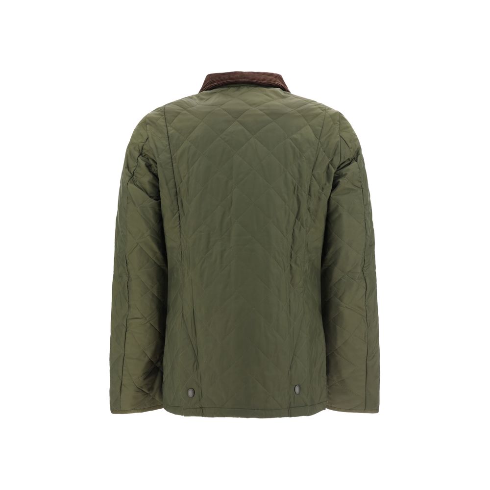 Barbour Zweifarbige Polyamid-Steppjacke in voller Länge