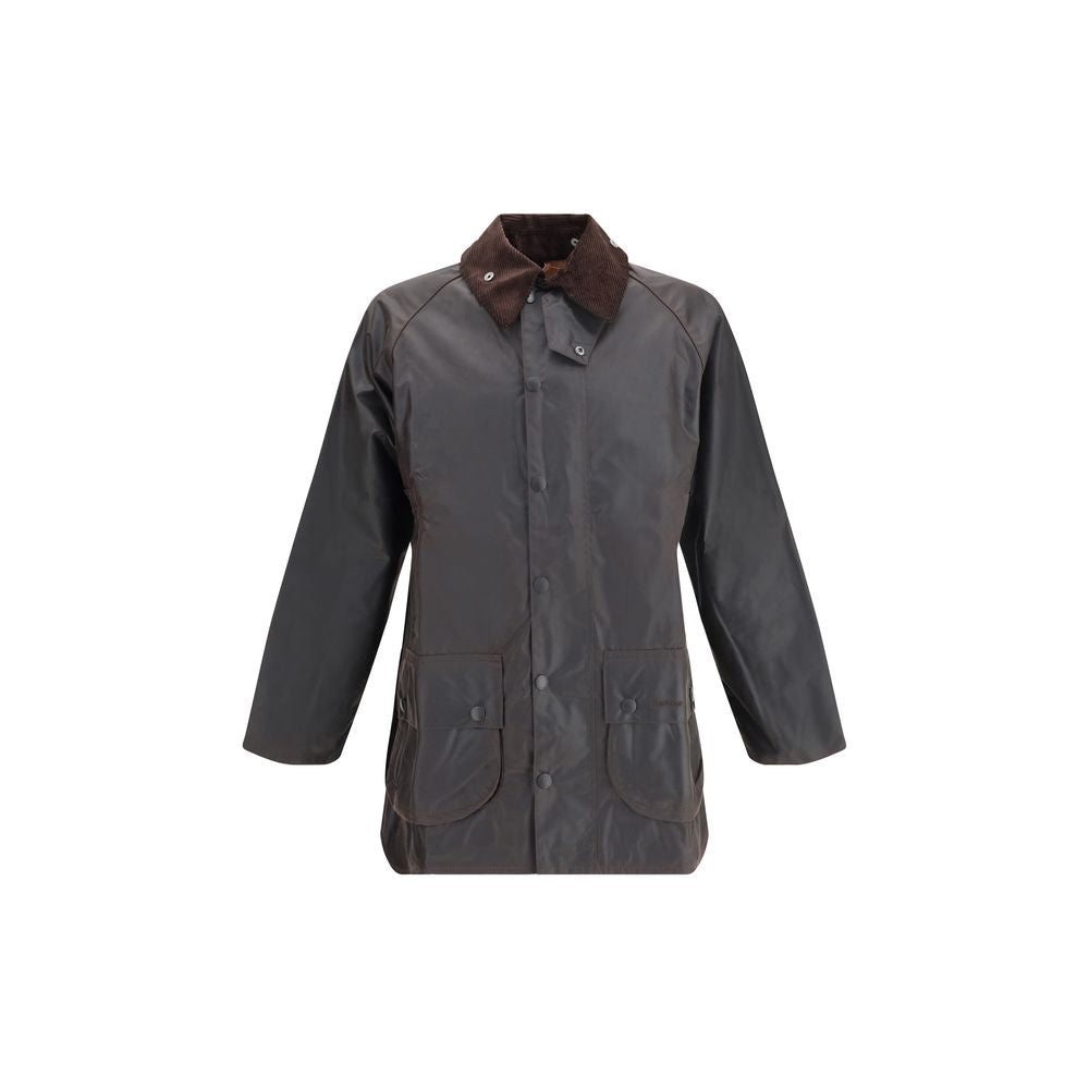 Barbour Schwarzer Baumwollmantel