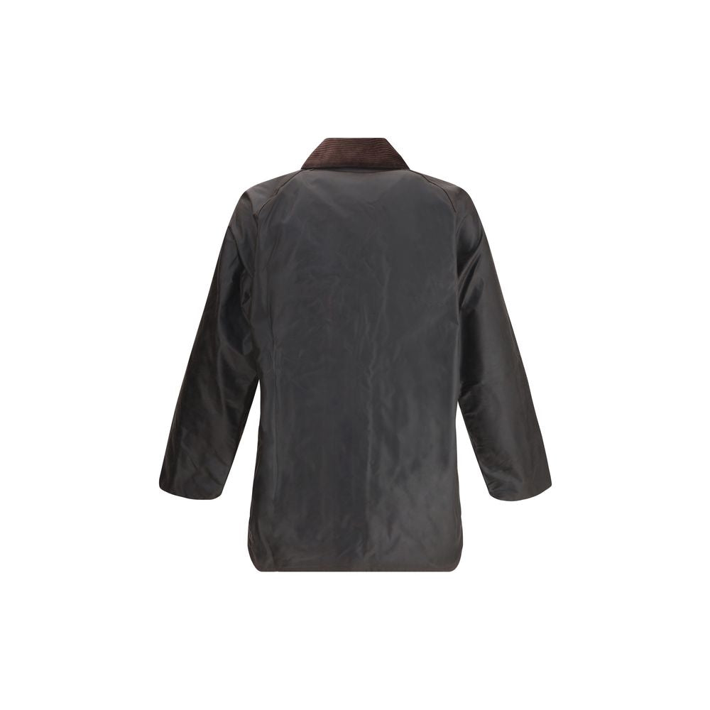 Barbour Schwarzer Baumwollmantel
