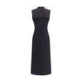 Maison Margiela Schwarzes Oves Aries Wollkleid