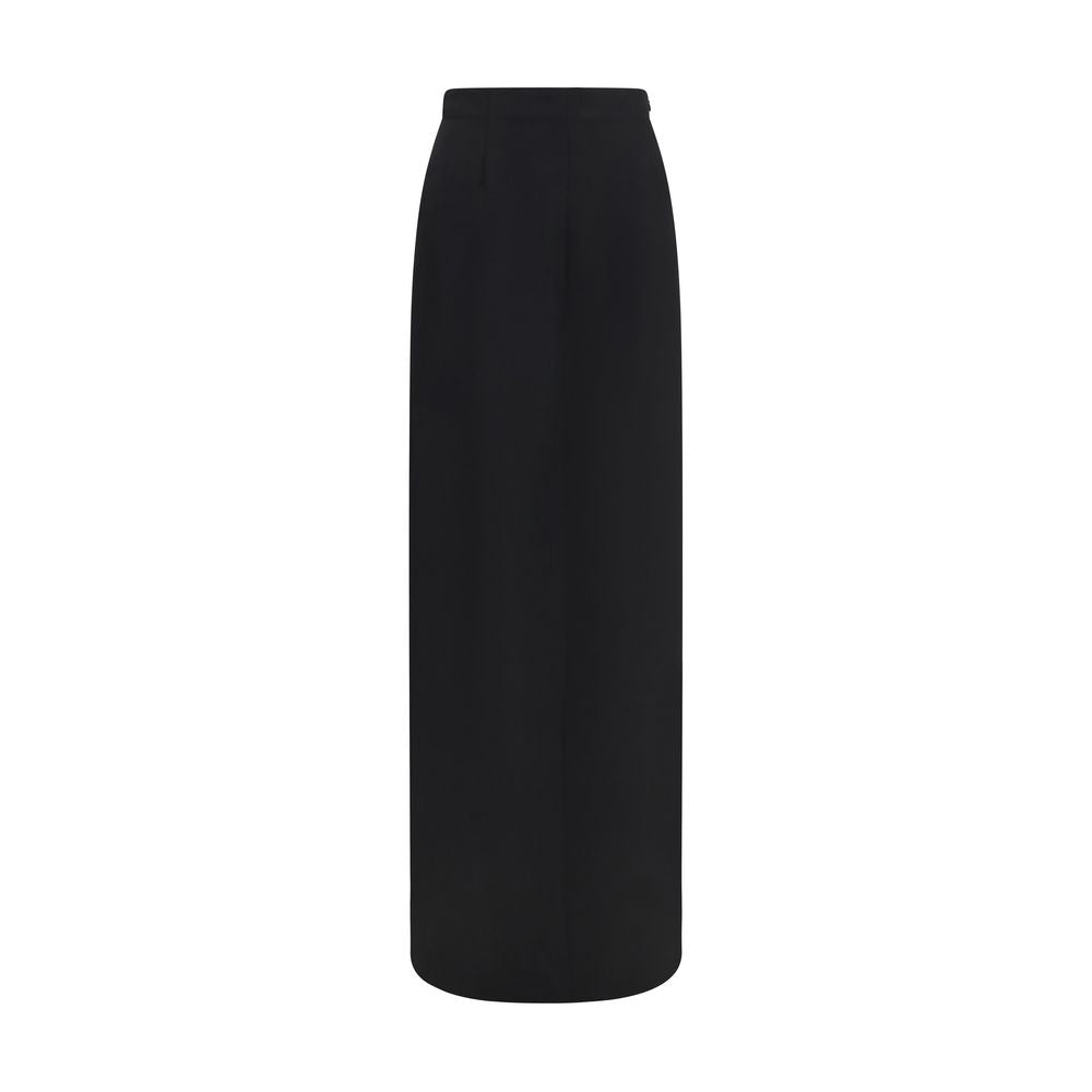 Maison Margiela Langer Rock aus schwarzer Wolle Oves Aries