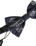 Dolce & Gabbana Herren Schwarze Krone Seide Verstellbare Hals Papillon Fliege