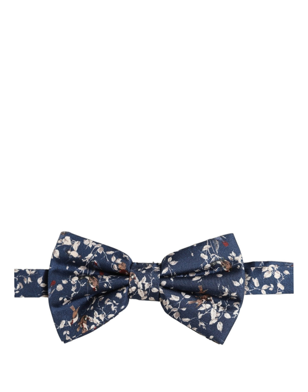 Dolce & Gabbana Herren Navy Blau Floral Verstellbare Hals Papillon Fliege