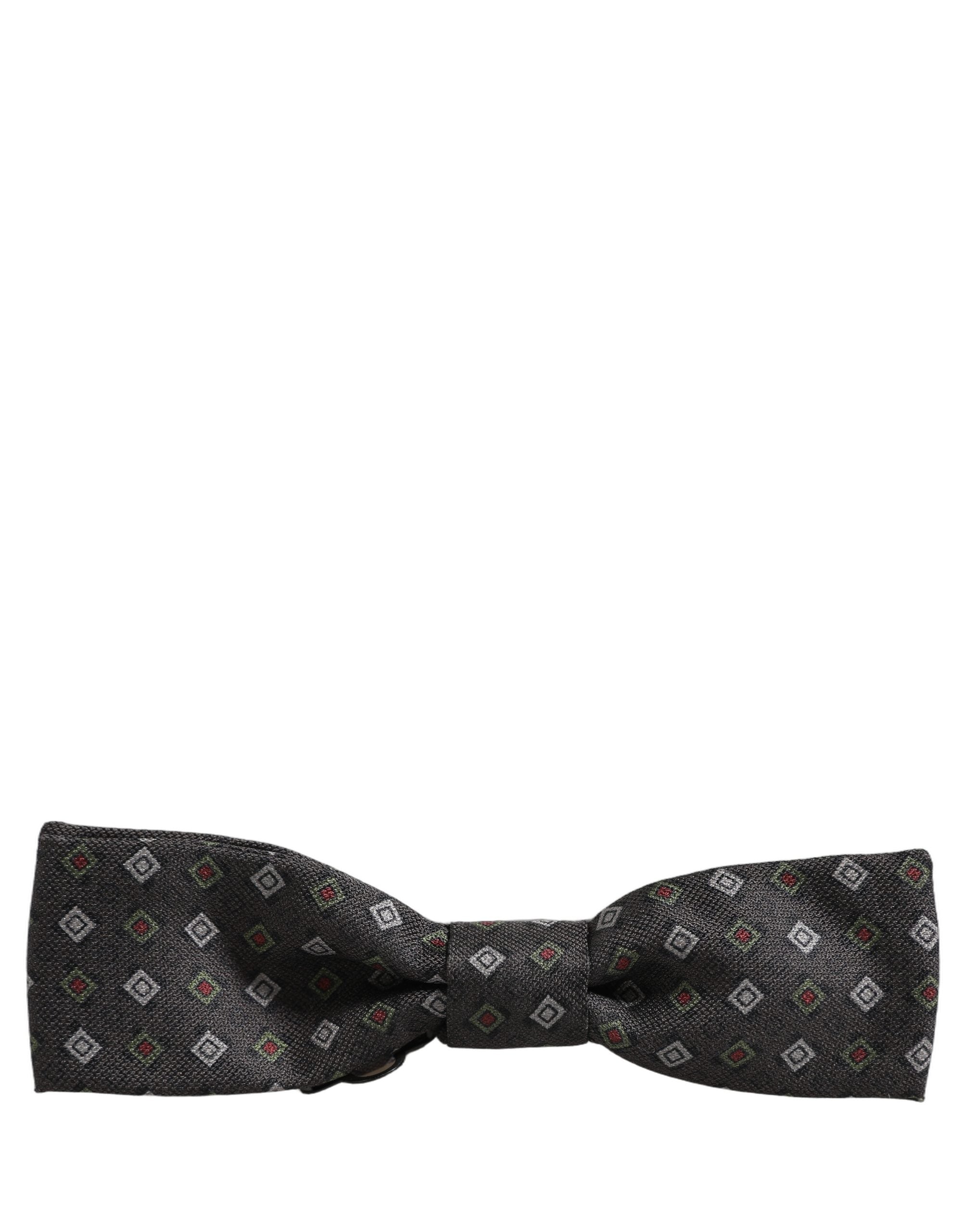 Dolce & Gabbana Herren Fliege Dunkelgrau Geometrisch Verstellbar