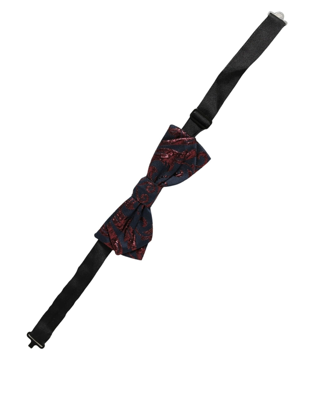 Dolce & Gabbana Herren Fliege Blau Rot Paisley Verstellbar