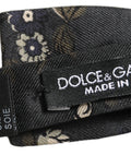 Dolce & Gabbana Herren schwarze Seiden-Papillon mit Blumenmuster, verstellbar