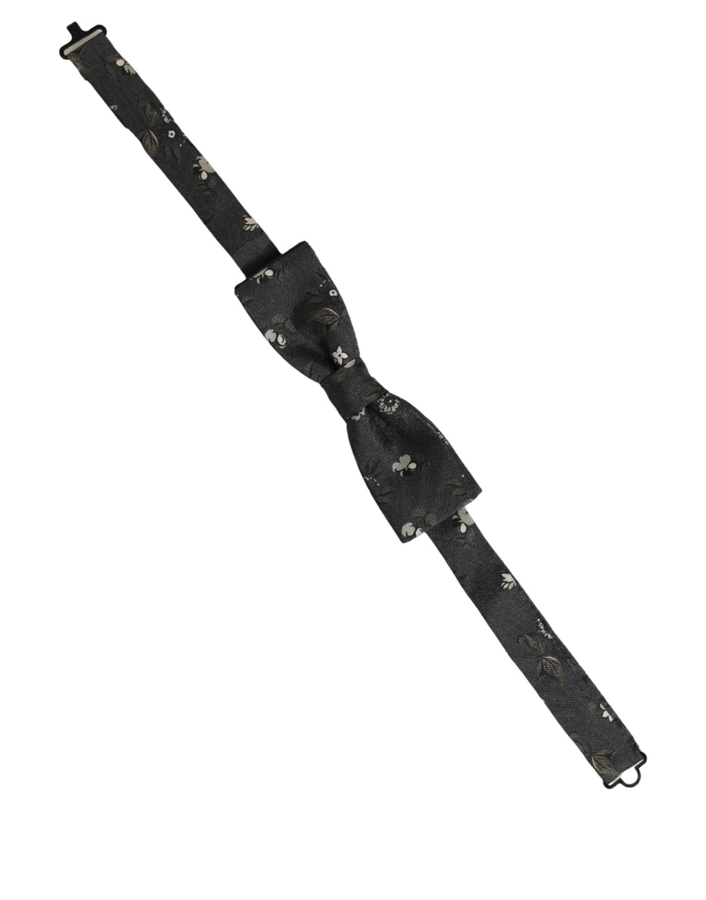 Dolce & Gabbana Herren schwarze Seiden-Papillon mit Blumenmuster, verstellbar