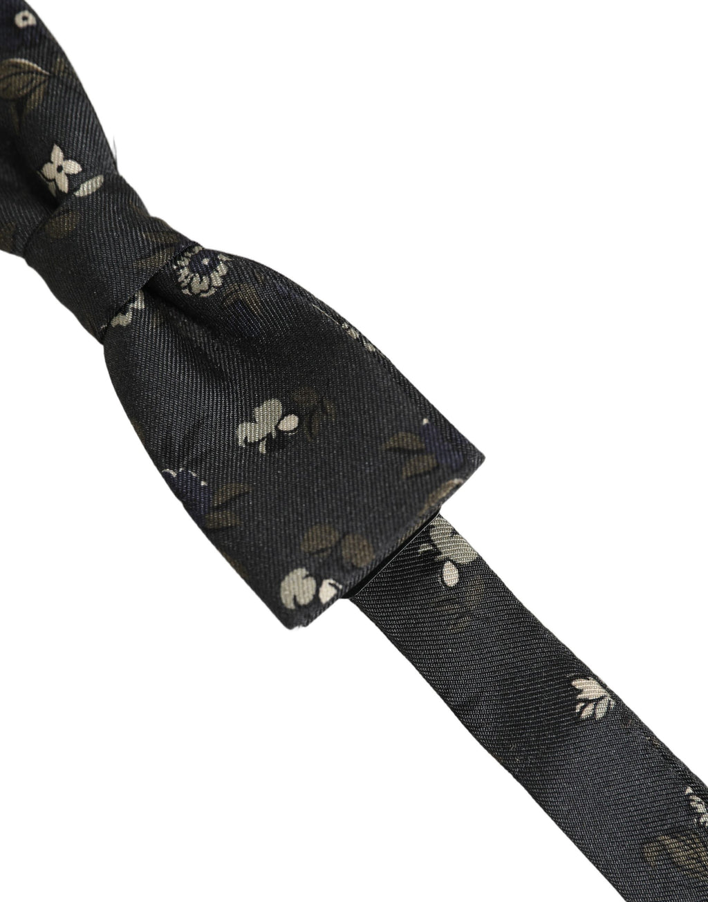 Dolce & Gabbana Herren schwarze Seiden-Papillon mit Blumenmuster, verstellbar