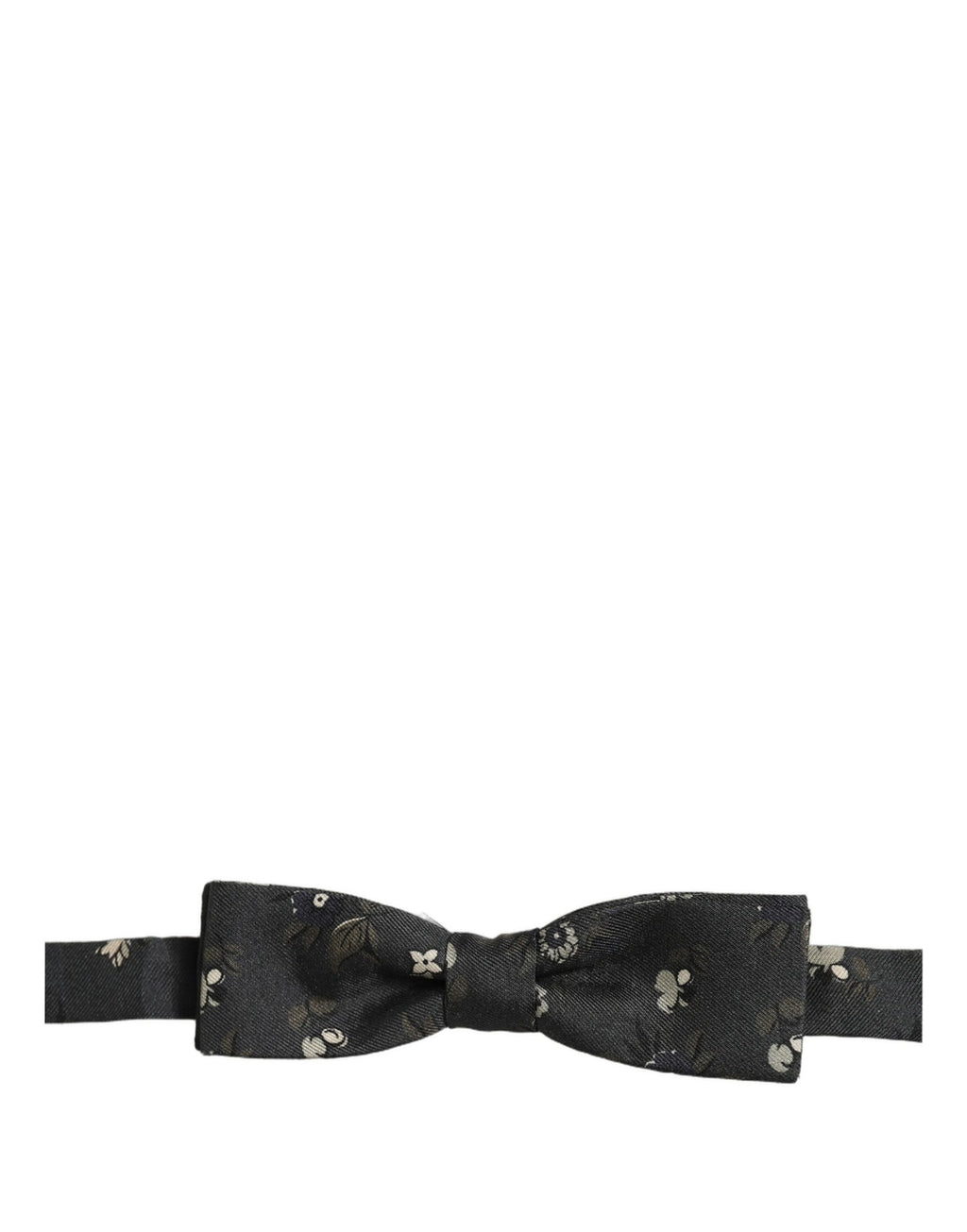 Dolce & Gabbana Herren schwarze Seiden-Papillon mit Blumenmuster, verstellbar