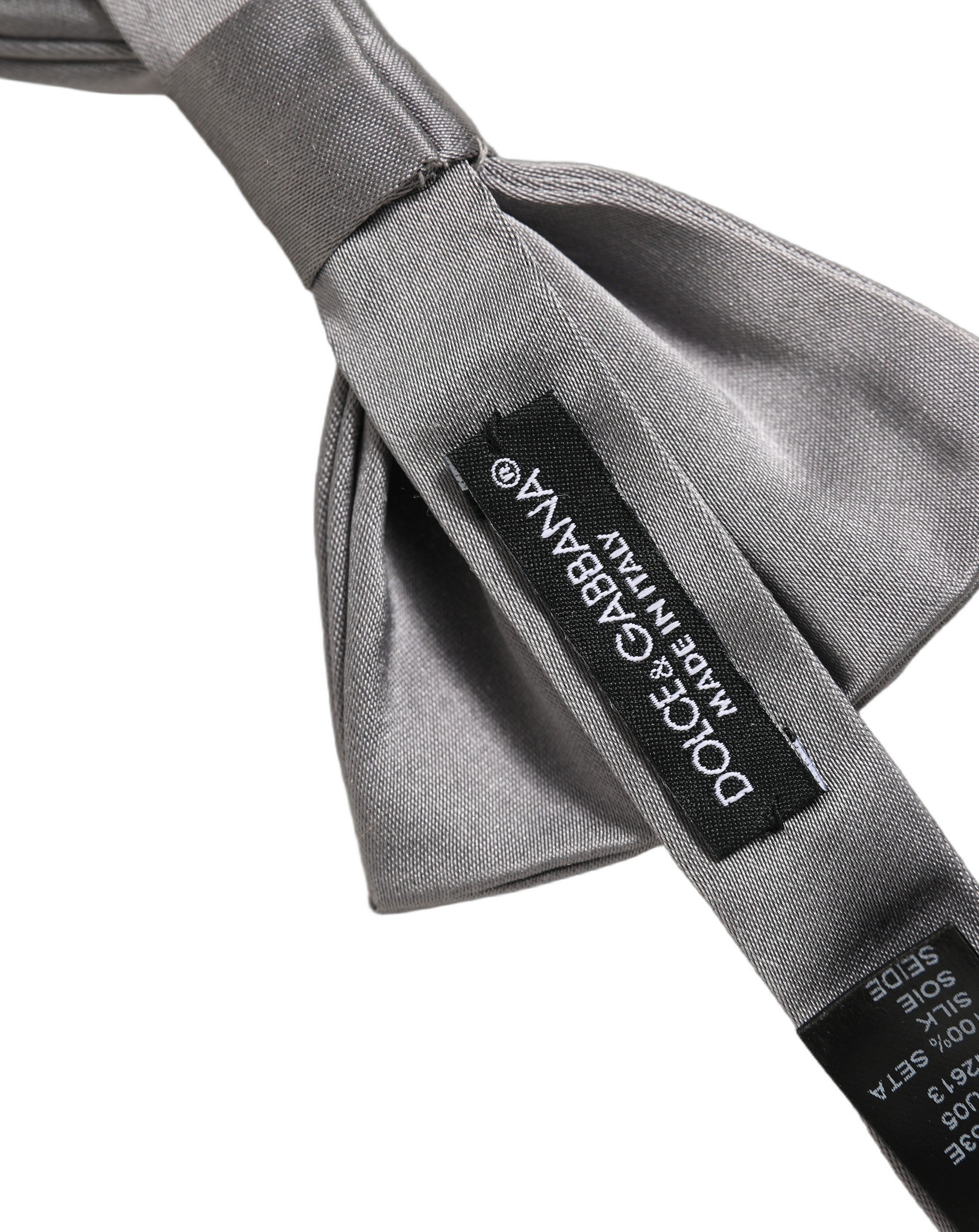 Dolce & Gabbana Herren Fliege aus 100% Seide, verstellbar, in Grau